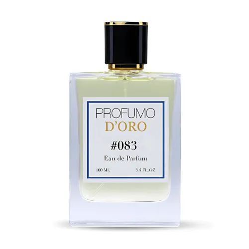 Profumo D’oro #083 – edler Flakon, Hauptansicht des sinnlichen Amber-Rosen Eau de Parfum